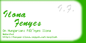 ilona fenyes business card